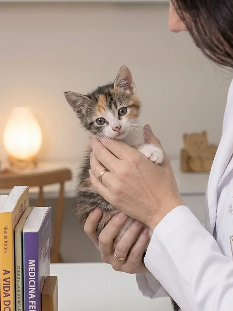 Primeira consulta de gato filhote